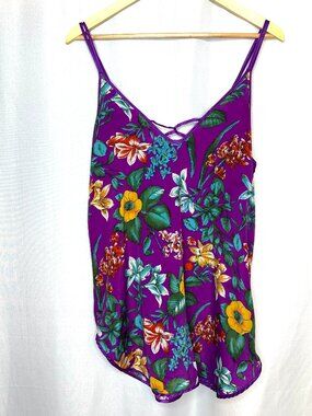 Vintage Lily of France Floral Nightgown/Slip Dress, Medium USA Union Made Fairy